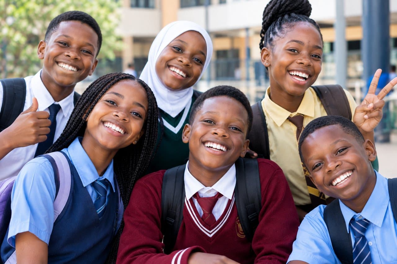 Smiling TotalGenius Academy students